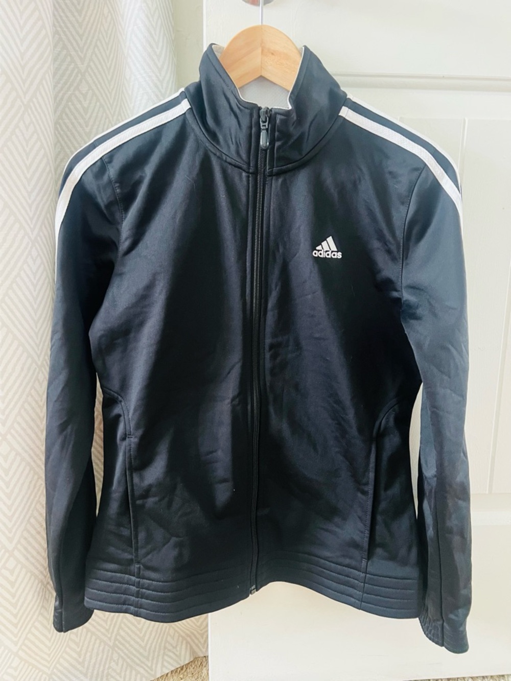 Adidas Black Tracksuit Set Women’s Small Climacool 3 Stripe Jacket & Pants